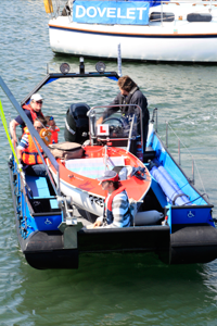 Sea Rover - in Groomsport with the red access 303 dinghy onboard