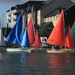 All 6 Access 303 Dinghies sailing in Carrickfergus Harbour