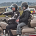 One of our volunteers getting a go on one of the motorbikes