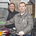 One of our volunteers sitting on one of the motorbikes