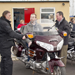 A couple of our volunteer chatting with one of the members of the Goldwing Riders